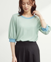 Sugar spoon | ・SUGAR SPOON ギンガムパフTシャツ(Tシャツ/カットソー)