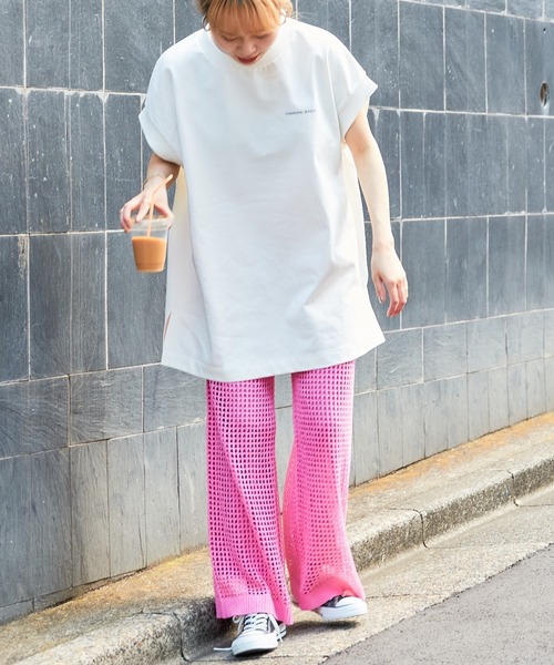 CIAOPANIC TYPY（チャオパニックティピー）の「【新色追加】テープヤーンメッシュ編みニットパンツ（その他パンツ・レディース・ブラック/ピンク/アイボリー/ブラウン・ONE SIZE）」の17枚目の写真