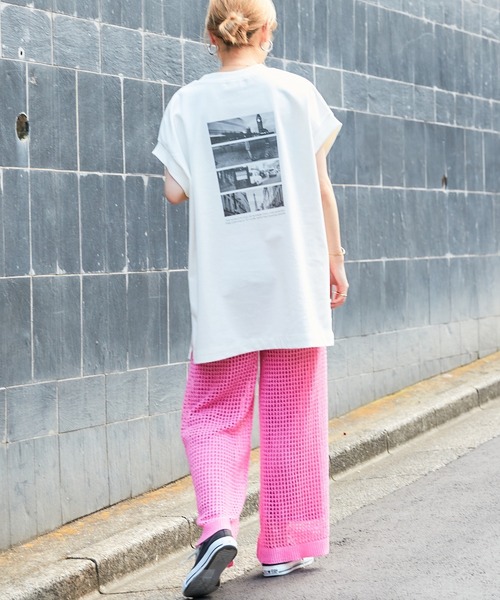 CIAOPANIC TYPY（チャオパニックティピー）の「【新色追加】テープヤーンメッシュ編みニットパンツ（その他パンツ・レディース・ブラック/ピンク/アイボリー/ブラウン・ONE SIZE）」の8枚目の写真