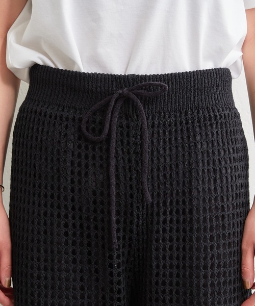 CIAOPANIC TYPY（チャオパニックティピー）の「【新色追加】テープヤーンメッシュ編みニットパンツ（その他パンツ・レディース・ブラック/ピンク/アイボリー/ブラウン・ONE SIZE）」の18枚目の写真