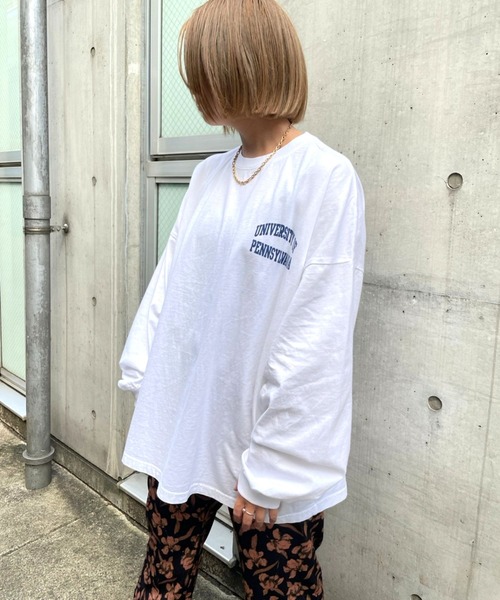 ＪＵＧＬＡＮＳ（ユグランス）の「☆ 【GOOD ROCK SPEED/グッドロックスピード】COLLEGE TEE（Tシャツ/カットソー・レディース・ベージュ/ブラック/ホワイト・FREE）」の11枚目の写真