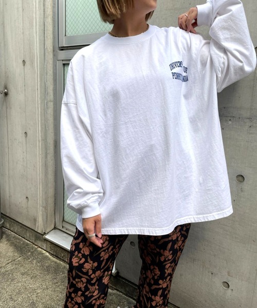 ＪＵＧＬＡＮＳ（ユグランス）の「☆ 【GOOD ROCK SPEED/グッドロックスピード】COLLEGE TEE（Tシャツ/カットソー・レディース・ベージュ/ブラック/ホワイト・FREE）」の14枚目の写真