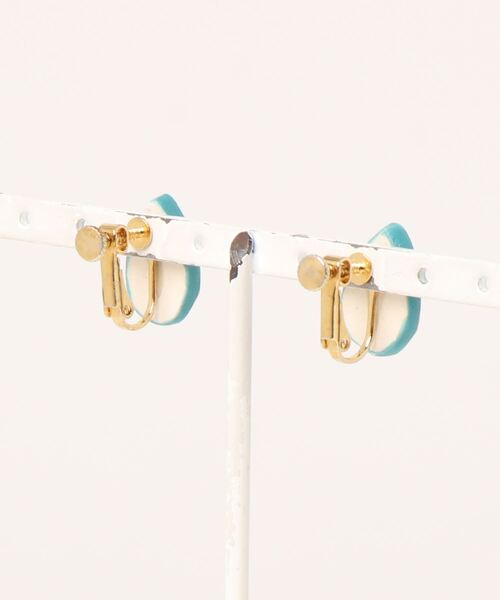 tone(トーン)の「【irodori】jewel cut earring (pairshapeトルコ青)(イヤリング・レディース・ブルー系その他・FREE)」の2枚目の写真
