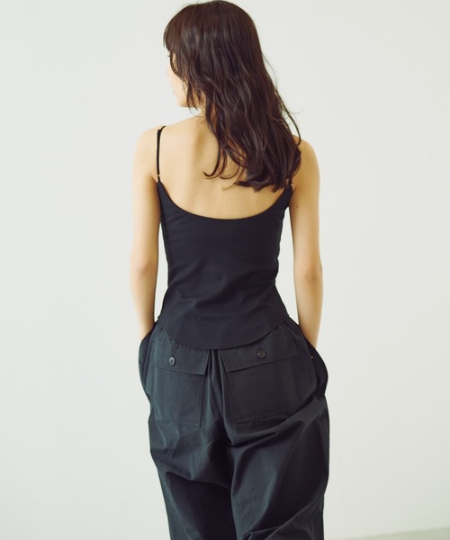 Omekashi（オメカシ）の「【earthy_】オーガニックコットンカップ付きキャミソール（キャミソール・レディース・オフホワイト/ブラック/ブラウン/オレンジ・S/M）」の21枚目の写真