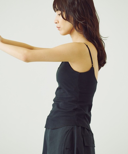 Omekashi（オメカシ）の「【earthy_】オーガニックコットンカップ付きキャミソール（キャミソール・レディース・オフホワイト/ブラック/ブラウン/オレンジ・S/M）」の18枚目の写真