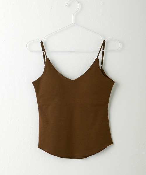 Omekashi（オメカシ）の「【earthy_】オーガニックコットンカップ付きキャミソール（キャミソール・レディース・オフホワイト/ブラック/ブラウン/オレンジ・S/M）」の7枚目の写真