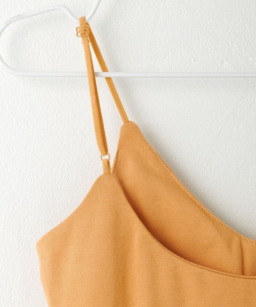 Omekashi（オメカシ）の「【earthy_】オーガニックコットンカップ付きキャミソール（キャミソール・レディース・オフホワイト/ブラック/ブラウン/オレンジ・S/M）」の11枚目の写真