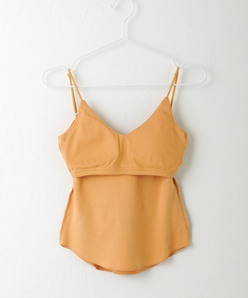 Omekashi（オメカシ）の「【earthy_】オーガニックコットンカップ付きキャミソール（キャミソール・レディース・オフホワイト/ブラック/ブラウン/オレンジ・S/M）」の17枚目の写真