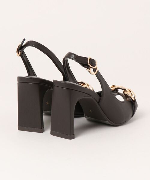 anuans（アニュアンス）の「チェーンモチーフオープントゥパンプス（パンプス・レディース・ブラウン/アイボリー・MEDIUM/LARGE/SMALL）」の16枚目の写真