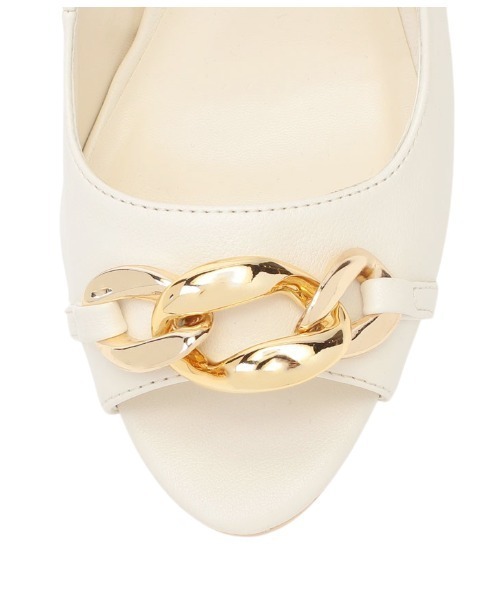 anuans（アニュアンス）の「チェーンモチーフオープントゥパンプス（パンプス・レディース・ブラウン/アイボリー・MEDIUM/LARGE/SMALL）」の14枚目の写真