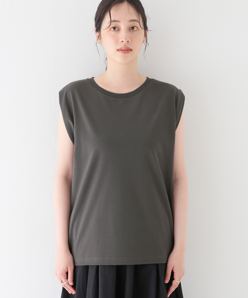 JOURNAL STANDARD relume(ジャーナルスタンダード レリューム)の「汗染み防止フレンチスリーブTEE(Tシャツ/カットソー・レディース・オレンジ/ブラウン/ブラック/ホワイト/チャコールグレー・FREE)」の18枚目の写真