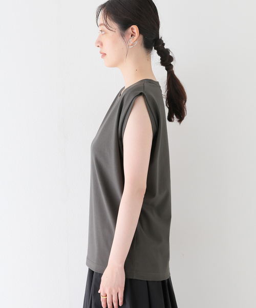 JOURNAL STANDARD relume(ジャーナルスタンダード レリューム)の「汗染み防止フレンチスリーブTEE(Tシャツ/カットソー・レディース・オレンジ/ブラウン/ブラック/ホワイト/チャコールグレー・FREE)」の19枚目の写真