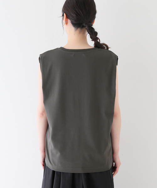 JOURNAL STANDARD relume(ジャーナルスタンダード レリューム)の「汗染み防止フレンチスリーブTEE(Tシャツ/カットソー・レディース・オレンジ/ブラウン/ブラック/ホワイト/チャコールグレー・FREE)」の20枚目の写真