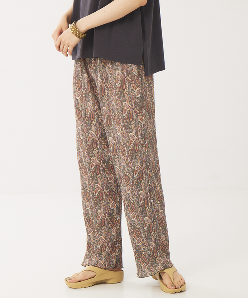 abahouse mavie（アバハウスマヴィ）の「ペイズリープリントパンツ（その他パンツ・レディース・ブラック/カーキ・フリー）」の4枚目の写真