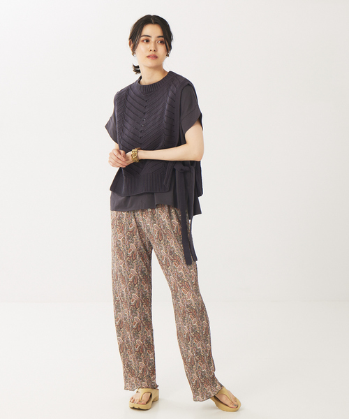 abahouse mavie（アバハウスマヴィ）の「ペイズリープリントパンツ（その他パンツ・レディース・ブラック/カーキ・フリー）」の7枚目の写真