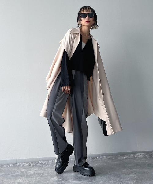 PAGEBOY(ページボーイ)の「CORE / カットオフラインコンビパンツ(その他パンツ・レディース・ブラック/グレー・S/M)」の8枚目の写真