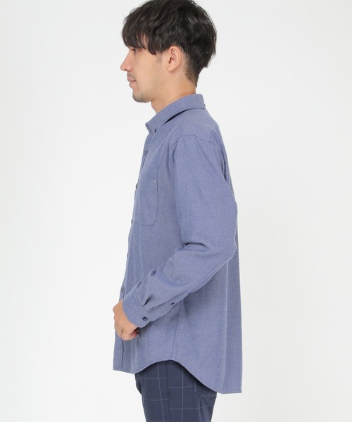 ikka（イッカ）の「イージーケアフランネル無地シャツ（シャツ/ブラウス・メンズ・ホワイト/グレー/ワイン/ネイビー・S/M/L/XL）」の22枚目の写真