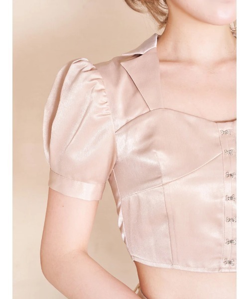 Darich（ダーリッチ）の「ジャケットモチーフコルセットトップス（Tシャツ/カットソー・レディース・ベージュ/ブラック/パープル・FREE）」の12枚目の写真