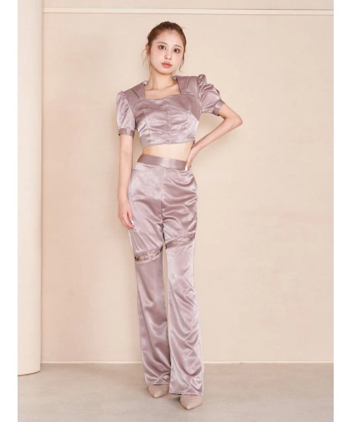 Darich（ダーリッチ）の「ジャケットモチーフコルセットトップス（Tシャツ/カットソー・レディース・ベージュ/ブラック/パープル・FREE）」の6枚目の写真