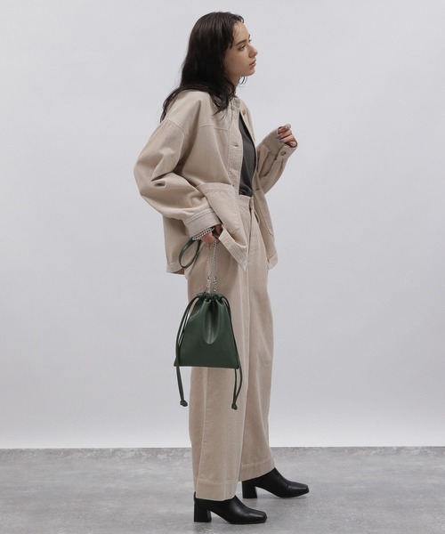 LAKOLE（ラコレ）の「11Wコーデュロイタックワイドパンツ[セットアップ対応] / 158269（その他パンツ・レディース・ダークブラウン/カーキ/オレンジ系その他/グレイッシュベージュ・SMALL/MEDIUM）」の8枚目の写真