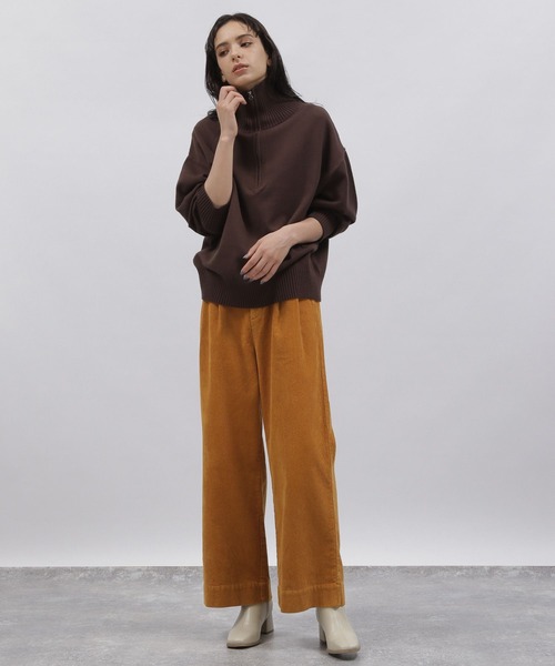 LAKOLE（ラコレ）の「11Wコーデュロイタックワイドパンツ[セットアップ対応] / 158269（その他パンツ・レディース・ダークブラウン/カーキ/オレンジ系その他/グレイッシュベージュ・SMALL/MEDIUM）」の11枚目の写真