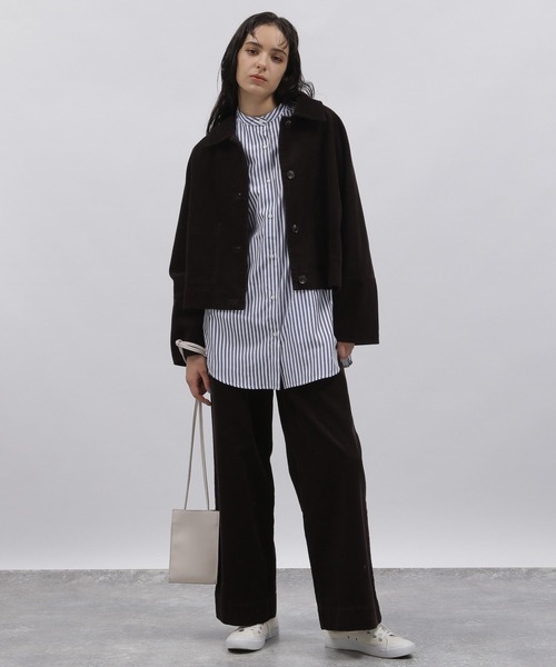 LAKOLE（ラコレ）の「11Wコーデュロイタックワイドパンツ[セットアップ対応] / 158269（その他パンツ・レディース・ダークブラウン/カーキ/オレンジ系その他/グレイッシュベージュ・SMALL/MEDIUM）」の5枚目の写真