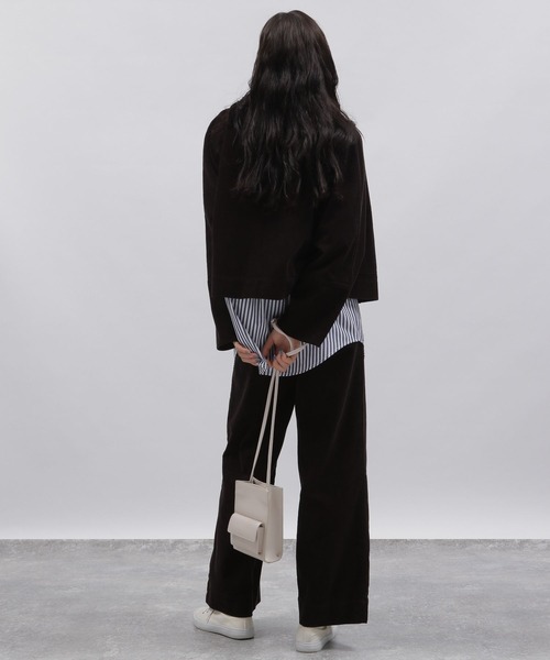 LAKOLE（ラコレ）の「11Wコーデュロイタックワイドパンツ[セットアップ対応] / 158269（その他パンツ・レディース・ダークブラウン/カーキ/オレンジ系その他/グレイッシュベージュ・SMALL/MEDIUM）」の6枚目の写真