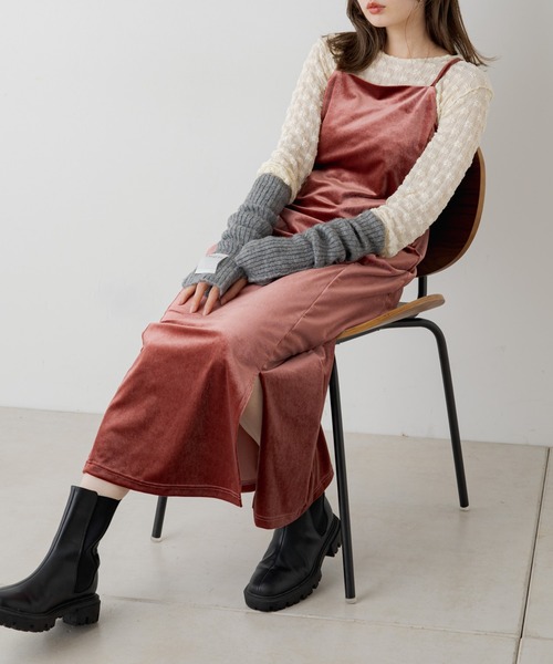 Kastane(カスタネ)の「【新色追加】リブニットアームカバー(アームカバー・レディース・ホワイト/サックスブルー/イエロー/アイボリー/グレー/ピンク/ブラウン系その他・FREE)」の16枚目の写真