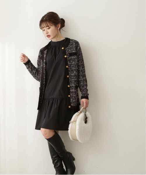 新品タグ付☆プロポーションボディドレッシング ファンシーヤーンニットカーディガン PROPORTION BODY DRESSING - 新品タグ付☆プロポーションボディ