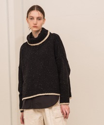 ALLUMER | ネップヤーンビッグシルエットタートルネック(ニット/セーター)
