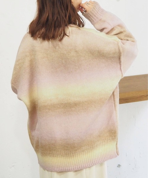 tiptop（ティップトップ）の「グラデーションBIGカーディガン（カーディガン/ボレロ・レディース・ブラウン/ピンク/グリーン/ライトグレー・FREE）」の17枚目の写真