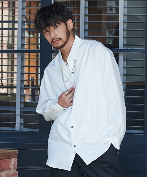 SILVER BULLET(シルバーバレット)の「『SILVER BULLET SELECT AP/シルバーバレットセレクト』国産バルーンスリーブチェーン付きシャツ(シャツ/ブラウス・メンズ・ブラック/ホワイト/グレー・M/L)」の2枚目の写真