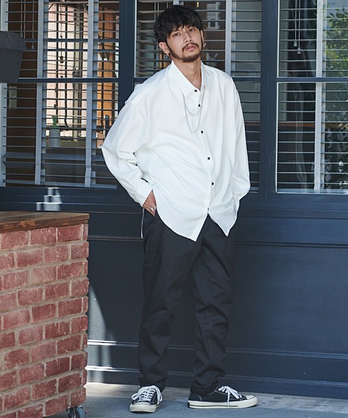 SILVER BULLET(シルバーバレット)の「『SILVER BULLET SELECT AP/シルバーバレットセレクト』国産バルーンスリーブチェーン付きシャツ(シャツ/ブラウス・メンズ・ブラック/ホワイト/グレー・M/L)」の7枚目の写真