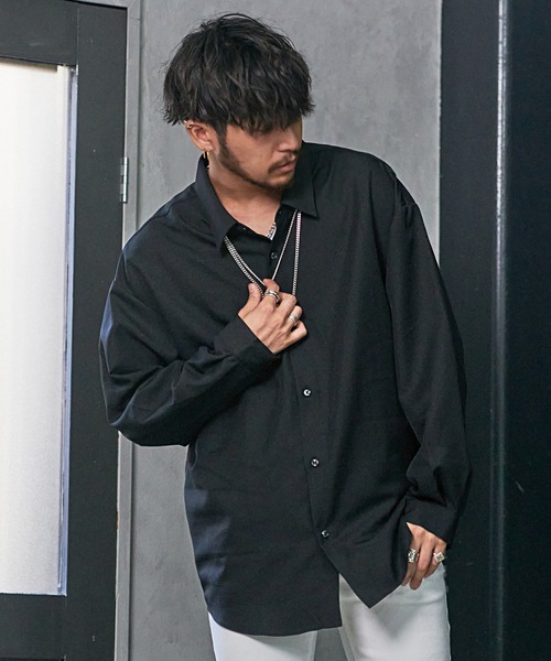 SILVER BULLET(シルバーバレット)の「『SILVER BULLET SELECT AP/シルバーバレットセレクト』国産バルーンスリーブチェーン付きシャツ(シャツ/ブラウス・メンズ・ブラック/ホワイト/グレー・M/L)」の10枚目の写真