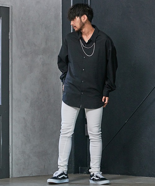 SILVER BULLET(シルバーバレット)の「『SILVER BULLET SELECT AP/シルバーバレットセレクト』国産バルーンスリーブチェーン付きシャツ(シャツ/ブラウス・メンズ・ブラック/ホワイト/グレー・M/L)」の11枚目の写真