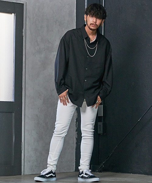 SILVER BULLET(シルバーバレット)の「『SILVER BULLET SELECT AP/シルバーバレットセレクト』国産バルーンスリーブチェーン付きシャツ(シャツ/ブラウス・メンズ・ブラック/ホワイト/グレー・M/L)」の12枚目の写真