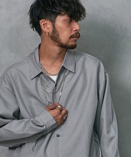 SILVER BULLET(シルバーバレット)の「『SILVER BULLET SELECT AP/シルバーバレットセレクト』国産バルーンスリーブチェーン付きシャツ(シャツ/ブラウス・メンズ・ブラック/ホワイト/グレー・M/L)」の18枚目の写真