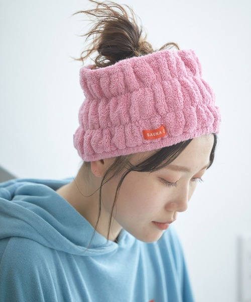 LOWRYS FARM(ローリーズファーム)の「タオルターバン/ゴクラクユ 162341(ハンカチ/ハンドタオル・レディース・ピンク/グリーン・FREE)」の2枚目の写真