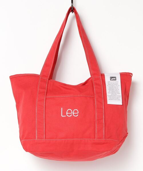Lee(リー)の「Lee/リー ロゴ刺繍入り カラーキャンバストート(ショルダーバッグ・レディース・ブラック/ピンク/ブルー/イエロー/ホワイト/レッド/グリーン・FREE)」の1枚目の写真