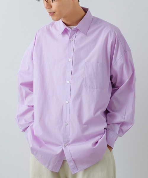 crewre 25Spring オーバーサイズコットンシャツ　ピンク crewre online shop / オーバーサイズコットンシャツ