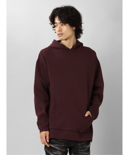 【セール】セマンティックデザイン エステルリブニット ルーズプルパーカー（パーカー）｜semantic design（セマンティックデザイン）