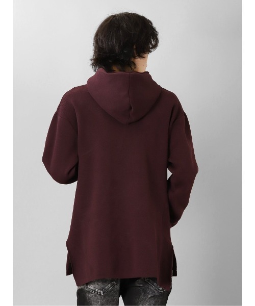 【セール】セマンティックデザイン エステルリブニット ルーズプルパーカー（パーカー）｜semantic design（セマンティックデザイン）