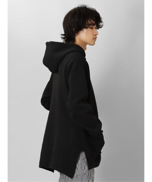 【セール】セマンティックデザイン エステルリブニット ルーズプルパーカー（パーカー）｜semantic design（セマンティックデザイン）