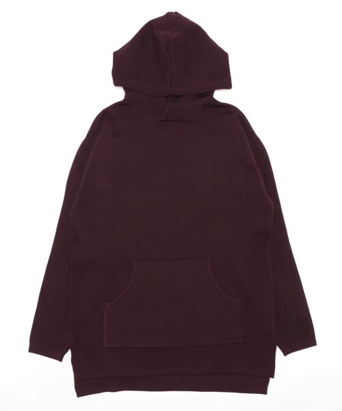 【セール】セマンティックデザイン エステルリブニット ルーズプルパーカー（パーカー）｜semantic design（セマンティックデザイン）