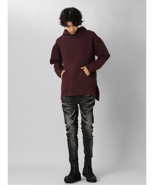 【セール】セマンティックデザイン エステルリブニット ルーズプルパーカー（パーカー）｜semantic design（セマンティックデザイン）