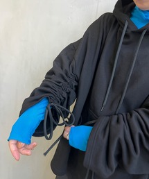 袖ドロストスウェットパーカー