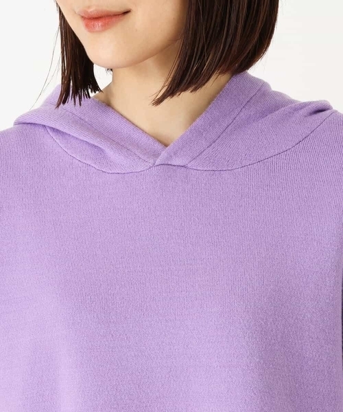 MK MICHEL KLEIN（エムケーミッシェルクラン）の「Wフェイスニットフーディー/洗える（パーカー・レディース・ホワイト/イエロー/ラベンダー・38）」の20枚目の写真