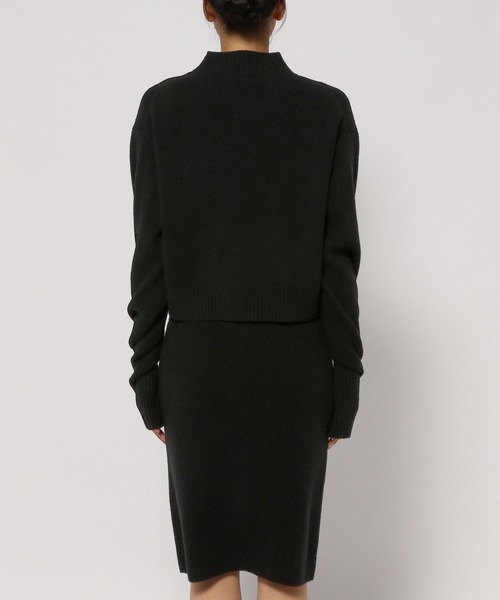 yuw（ユウ）の「モジュールニットワンピース　294801（ワンピース・レディース・ブラック/グレー・FREE）」の8枚目の写真