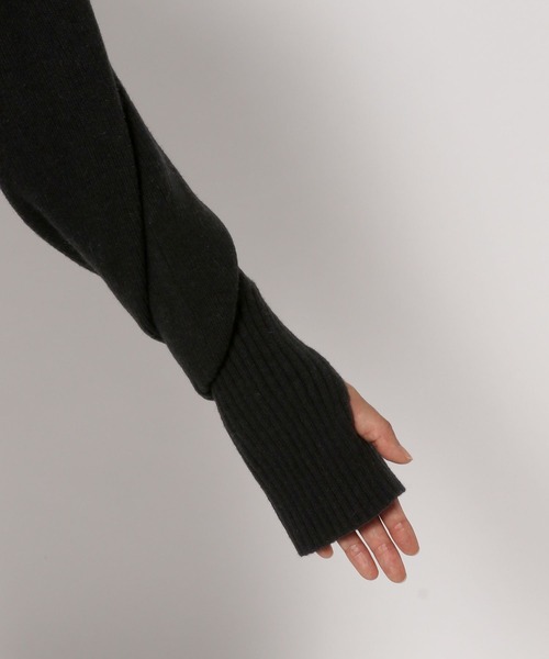 yuw（ユウ）の「モジュールニットワンピース　294801（ワンピース・レディース・ブラック/グレー・FREE）」の13枚目の写真