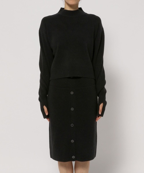 yuw（ユウ）の「モジュールニットワンピース　294801（ワンピース・レディース・ブラック/グレー・FREE）」の19枚目の写真